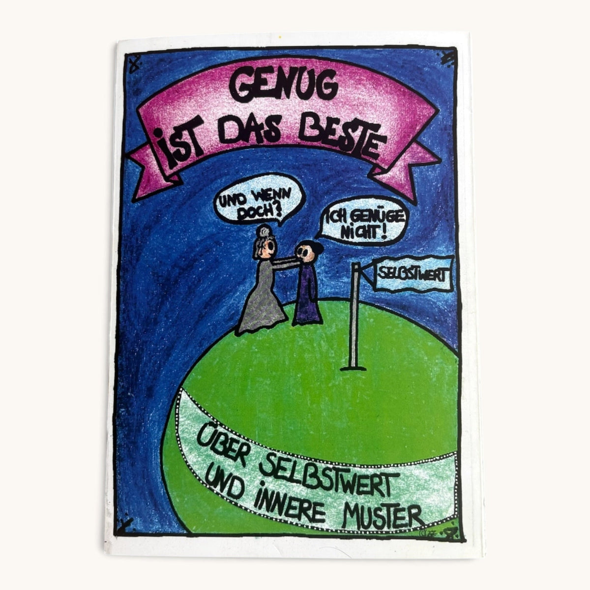 Genug ist das Beste · Kartenbuch A6 für Erwachsene – Cover