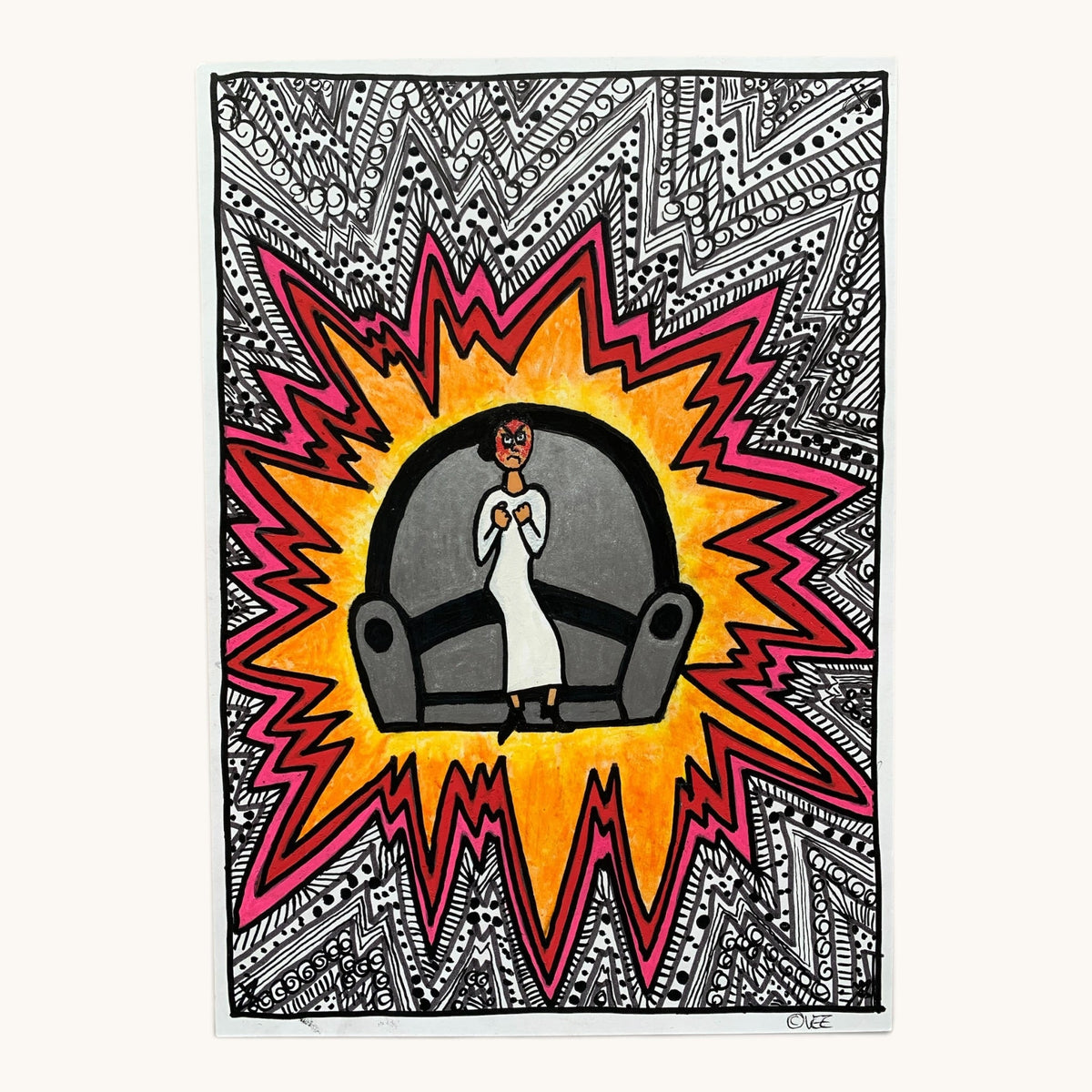 Hass – Fine-Art-Print nach handgezeichneter Illustration (Teil 2)